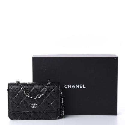 Chanel Caviar Quilted Mini Wallet On Chain WOC Black 11 of 11