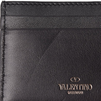 Valentino Garavani Vitello Rockstud Card Holder Black 8 of 8
