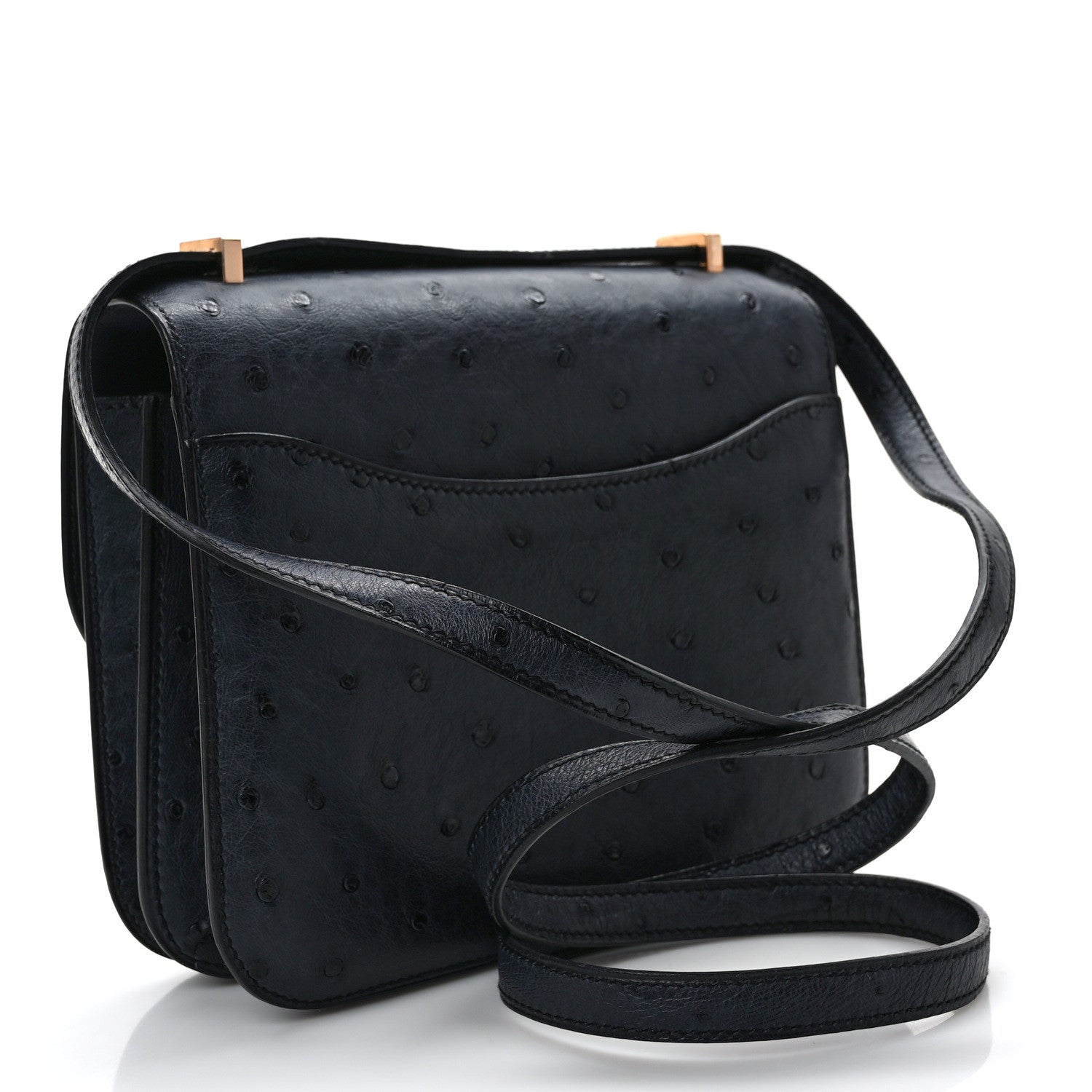 Hermes Ostrich Constance 18 Bleu Indigo 3 of 13