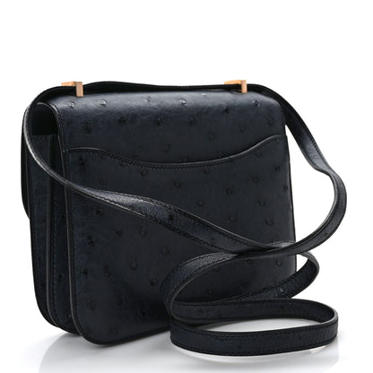 Hermes Ostrich Constance 18 Bleu Indigo 3 of 13