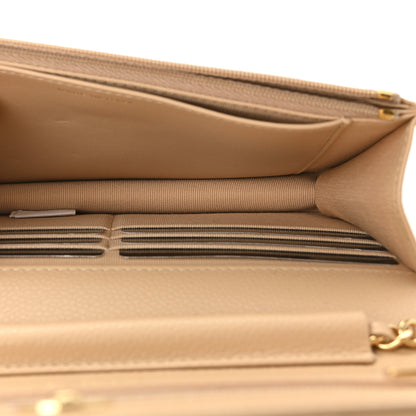 Chanel Caviar Quilted Wallet on Chain WOC Beige 5 of 11