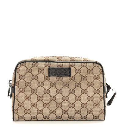 Gucci Monogram Dollar Calfskin Belt Bag Beige Ebony Testa di Moro Marrone Scuro 1 of 10
