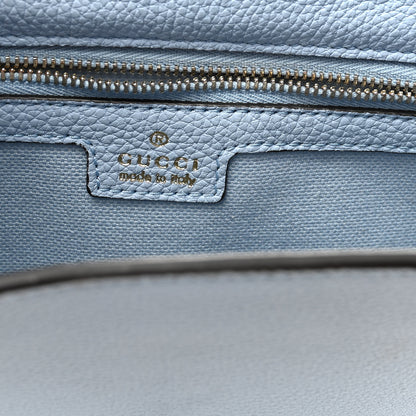 Gucci Grained Calfskin Web Medium Jackie 1961 Hobo Light Blue 6 of 10
