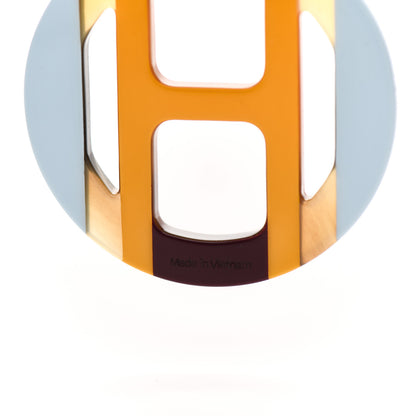 Hermes Lacquered Horn H Equipe Earrings Polaire 4 of 5