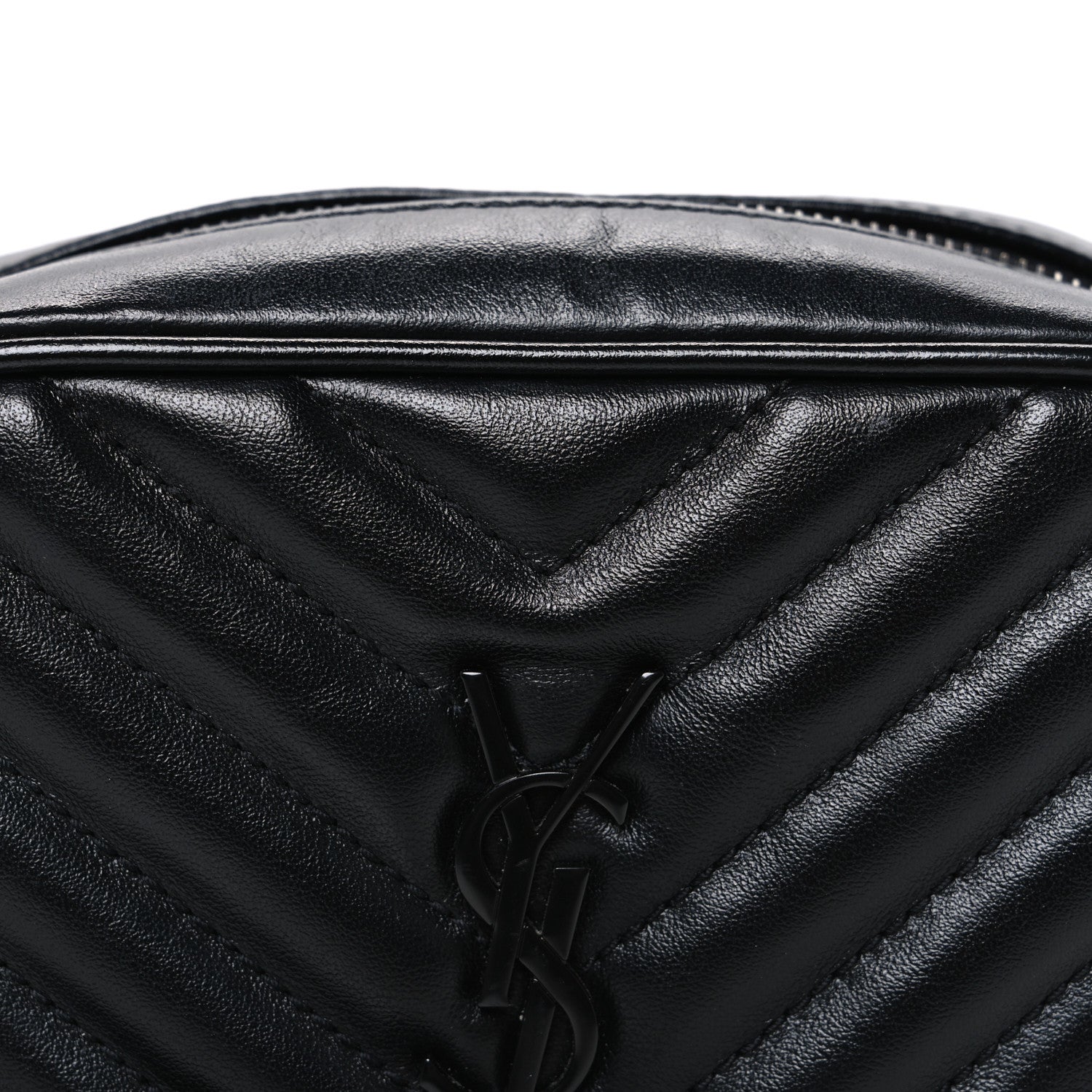 Saint Laurent Calfskin Matelasse Monogram Lou Belt Bag Black 8 of 10