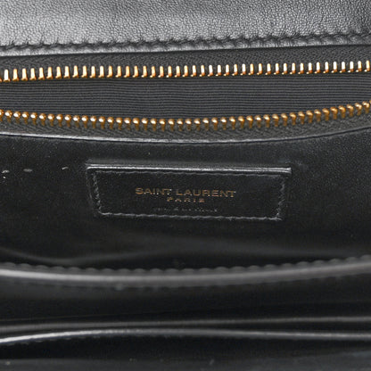 Saint Laurent Smooth Calfskin Le Maillon Satchel Black 6 of 11