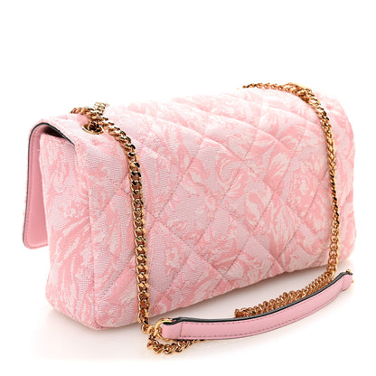Versace Baroque Jacquard Quilted Medium Medusa Shoulder Bag Baby Pink 3 of 10