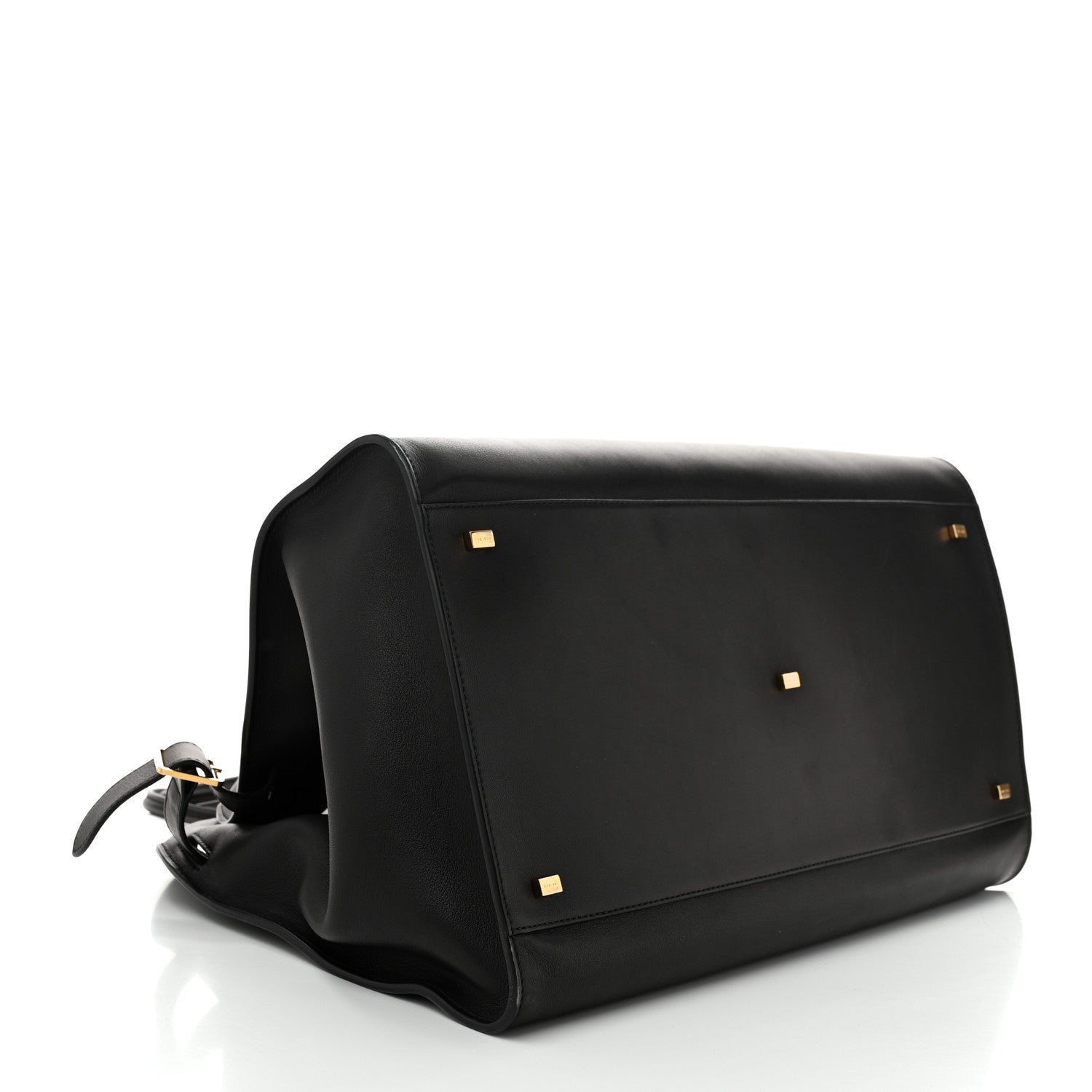 The Row Polished Saddle Calfskin Soft Margaux 17 Black 4 of 9