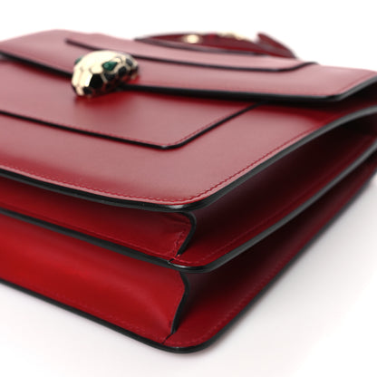 Bulgari Calfskin Large Serpenti Forever Top Handle Red 8 of 8