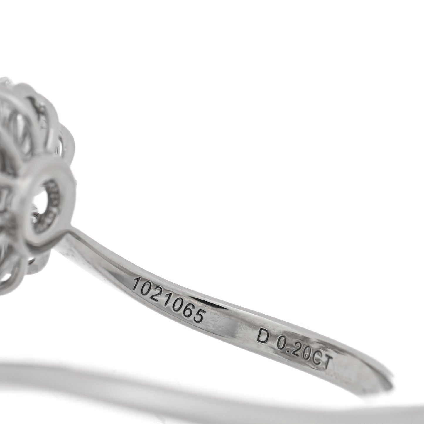 Platinum Diamond Forget-Me-Not Flower Twin Ring 53 6.25