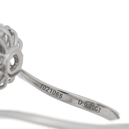 Harry Winston Platinum Diamond Forget-Me-Not Flower Twin Ring 53 6.25 4 of 5