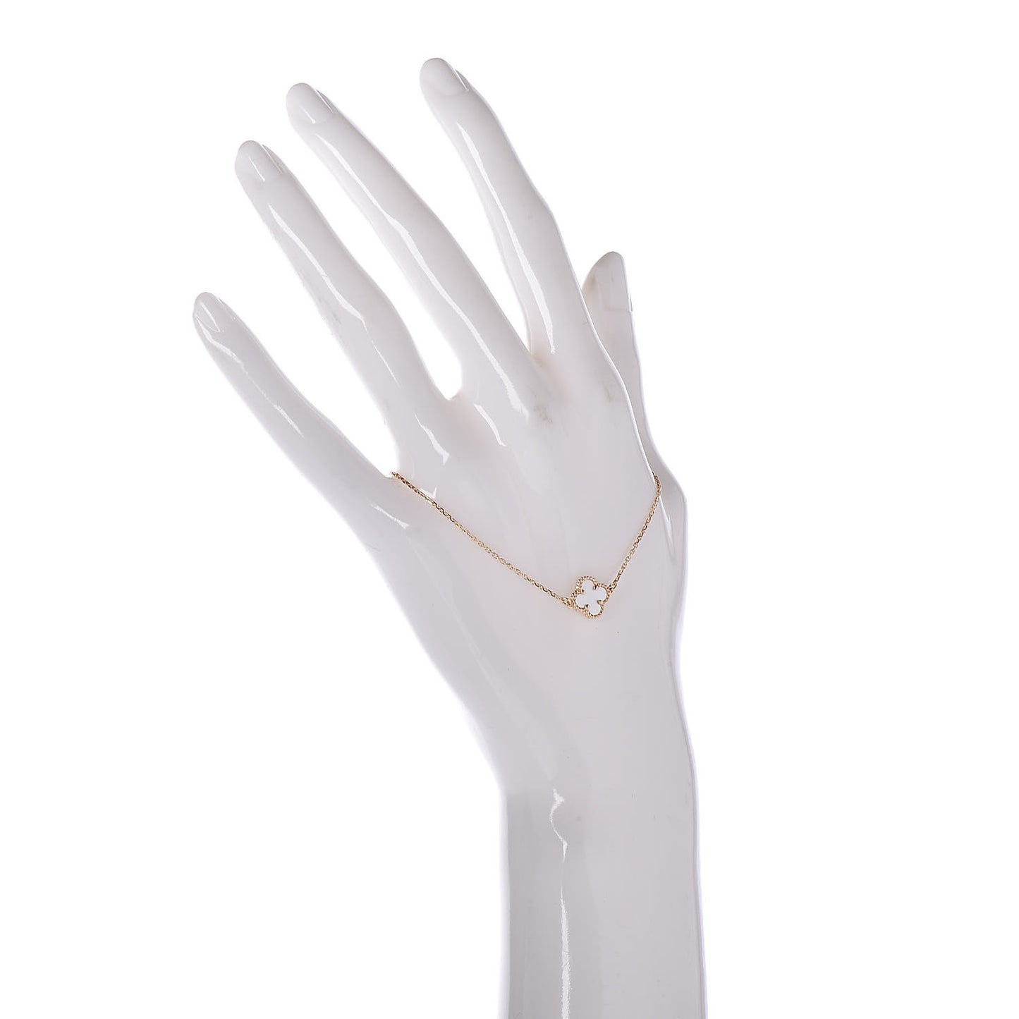 18K Yellow Gold Mother of Pearl Sweet Alhambra Bracelet