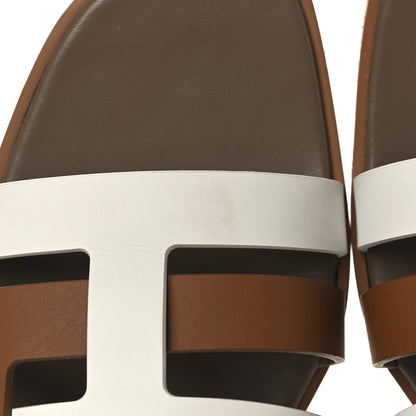 Hermes Calfskin Amore Sandals 41 White Naturel 10 of 11