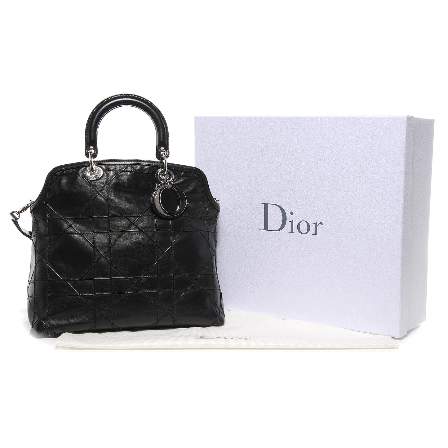 Lambskin Cannage Medium Granville Tote Black