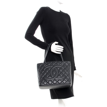 Chanel Caviar Medallion Tote Black 2 of 7