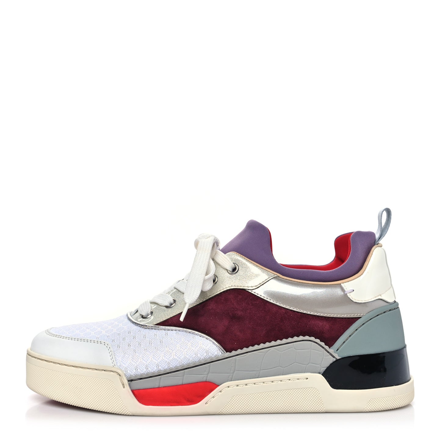 Calfskin Mesh Patent Glitter Veau Velours Aurelien Flat Sneakers 42 Version Multi