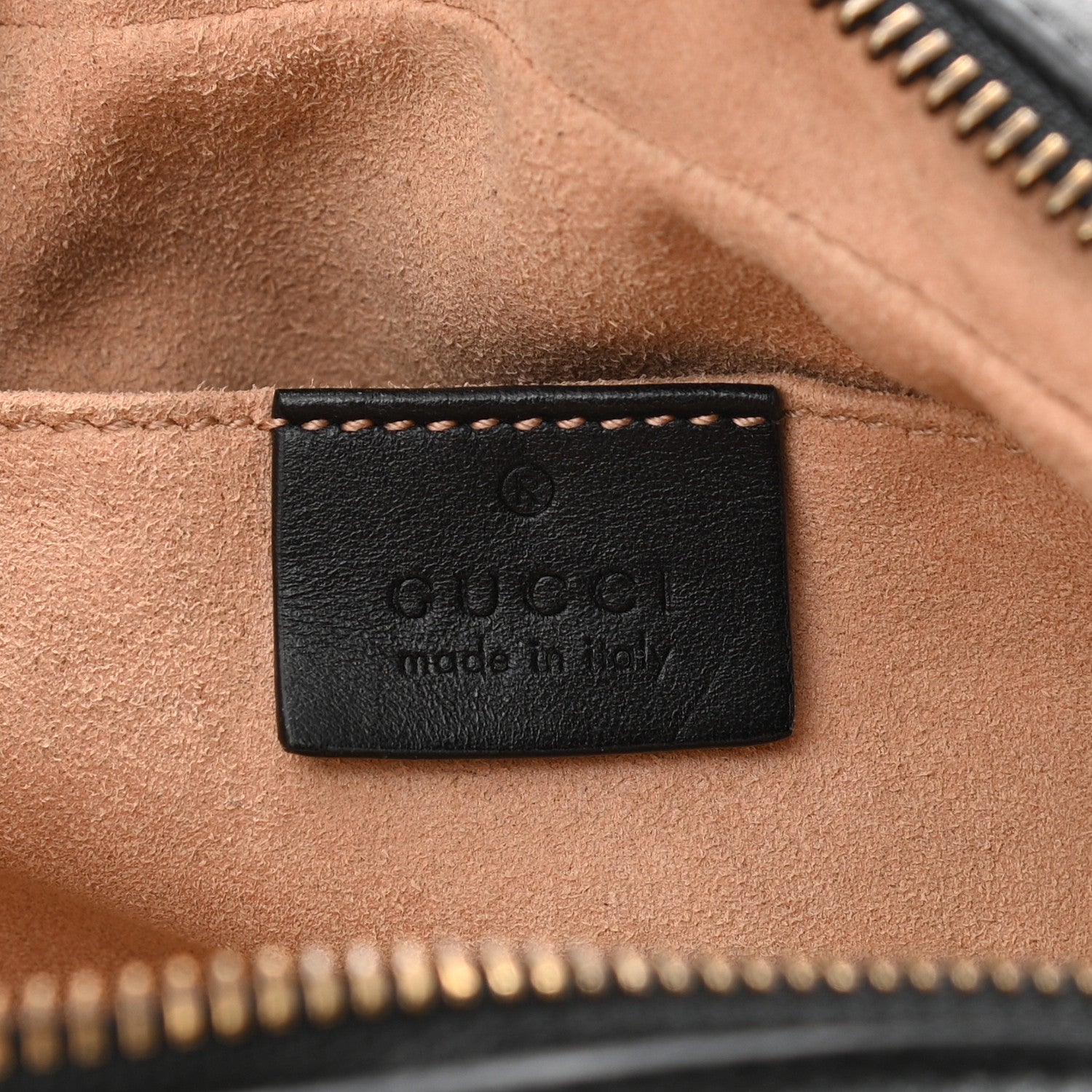 Gucci Calfskin Matelasse Mini GG Marmont Chain Shoulder Bag Black 6 of 10