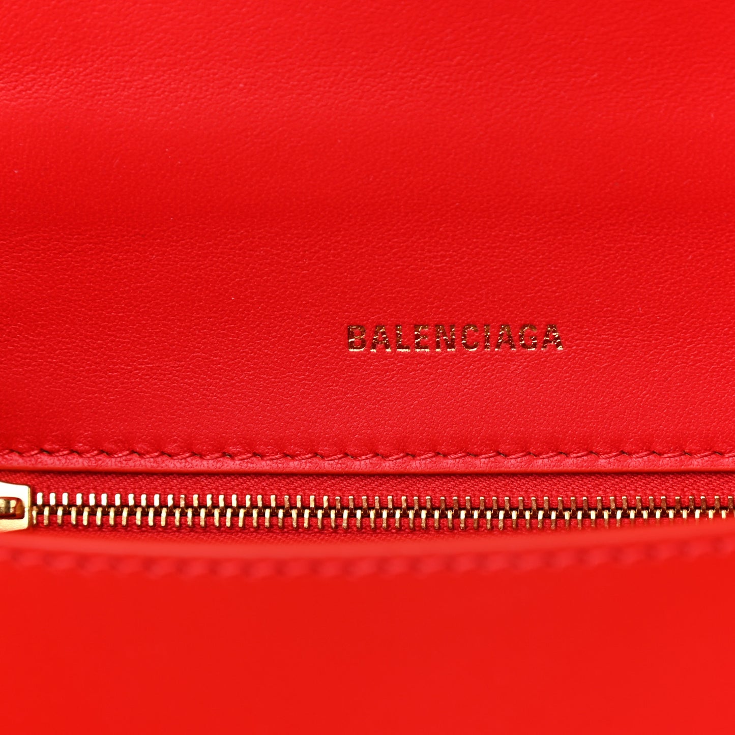Shiny Box Calfskin Small Hourglass Top Handle Bag Bright Red