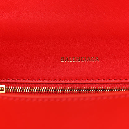 Balenciaga Shiny Box Calfskin Small Hourglass Top Handle Bag Bright Red 5 of 8