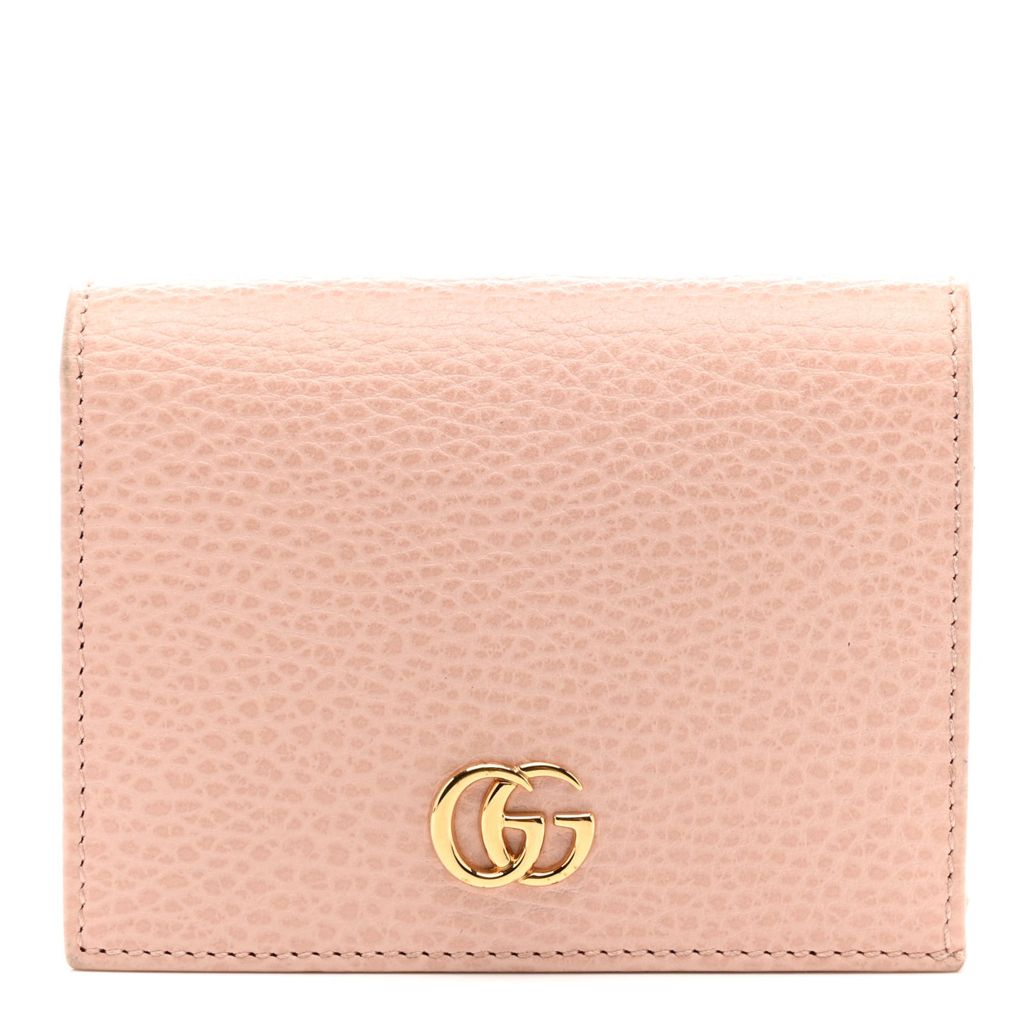 Dollar Calfskin GG Marmont Card Case Perfect Pink