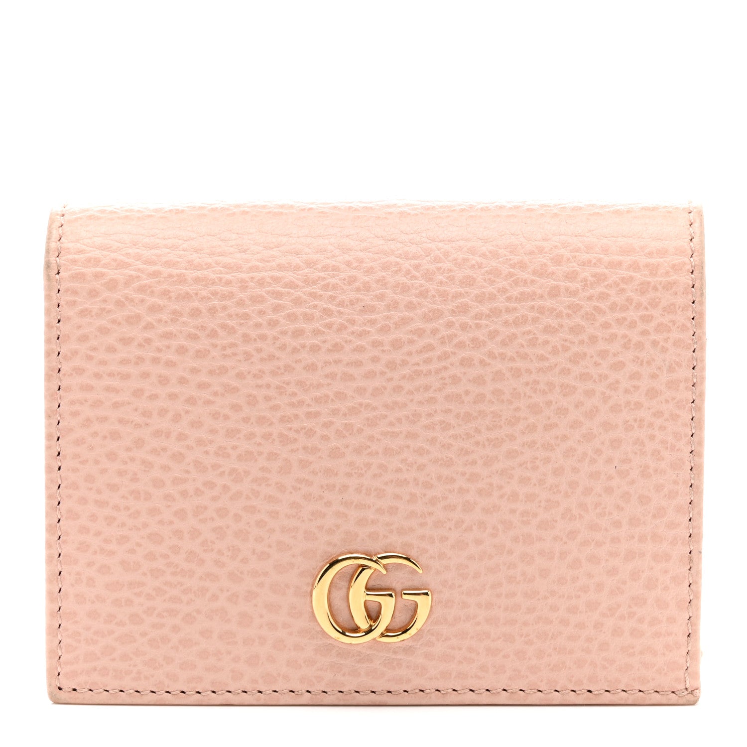 Gucci Dollar Calfskin GG Marmont Card Case Perfect Pink 1 of 7