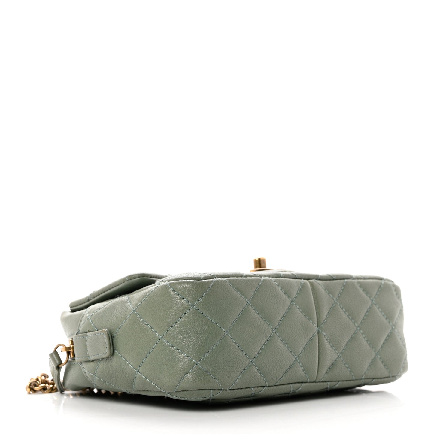 Sheepskin Quilted Trapezio Camera Case Green