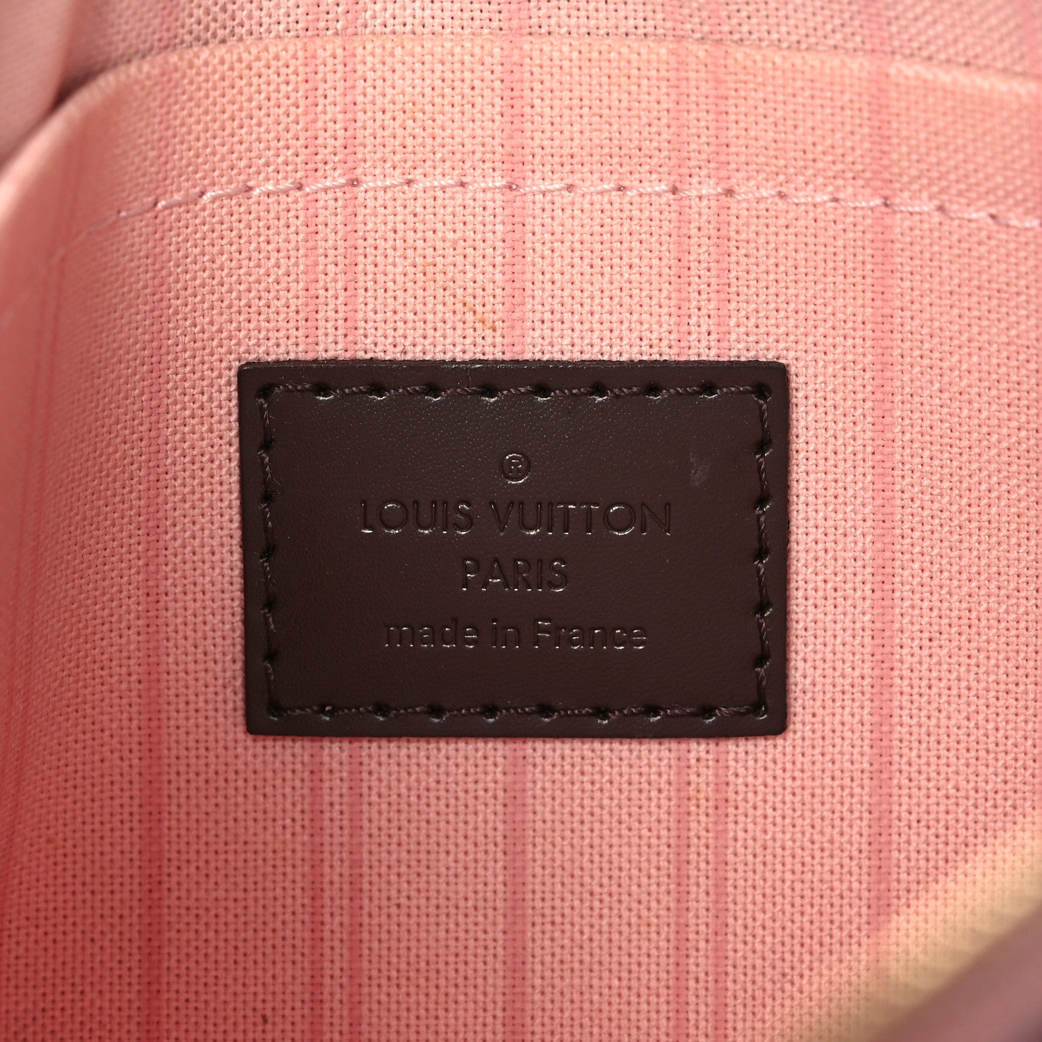 Louis Vuitton Damier Ebene Neverfull MM GM Pochette Rose Ballerine 6 of 8