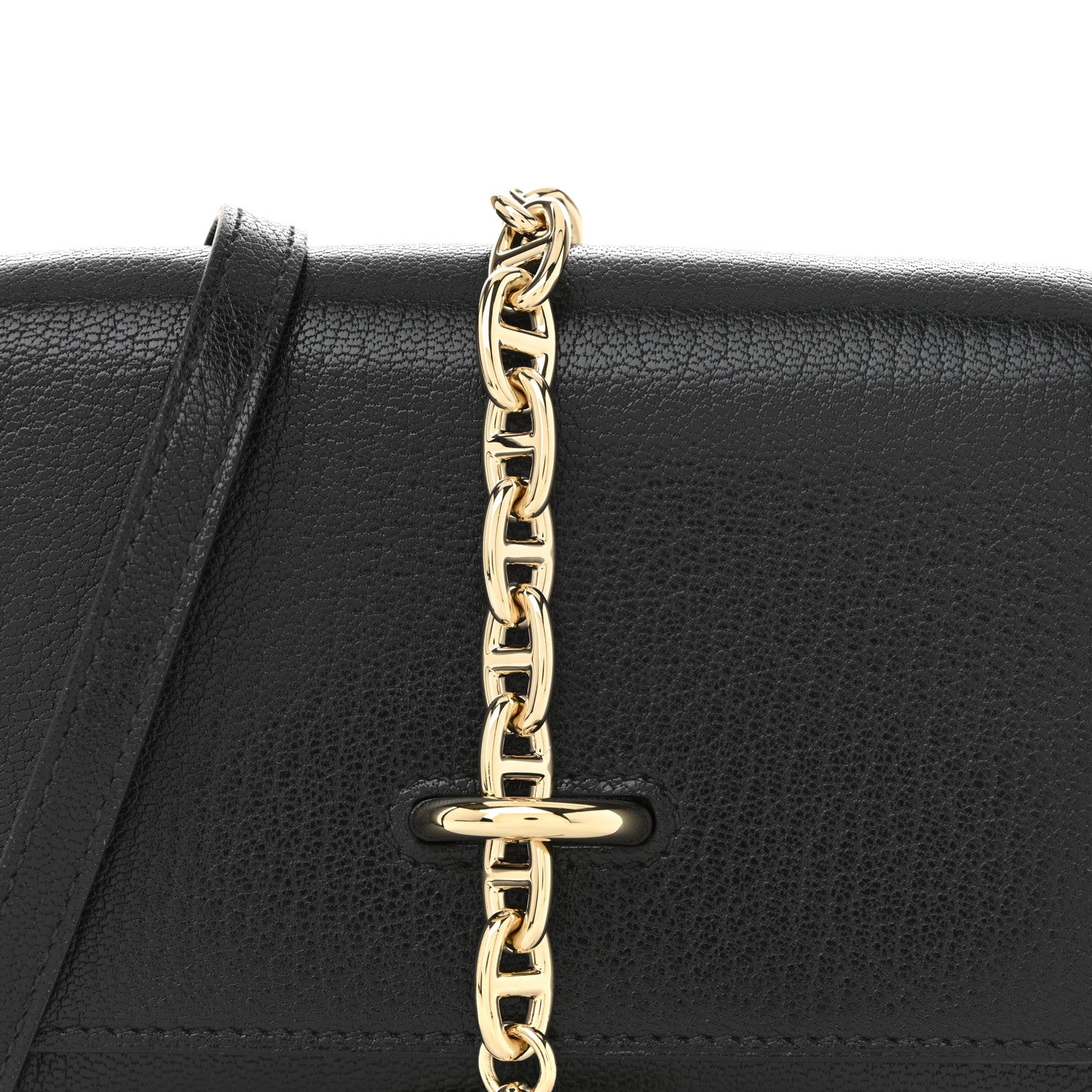 Hermes Chevre Chamkila Chaine d'Ancre To Go Wallet Black 9 of 12