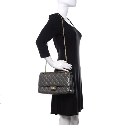 Chanel Metallic Calfskin Quilted 2.55 Reissue 226 Flap Charcoal 2 of 13