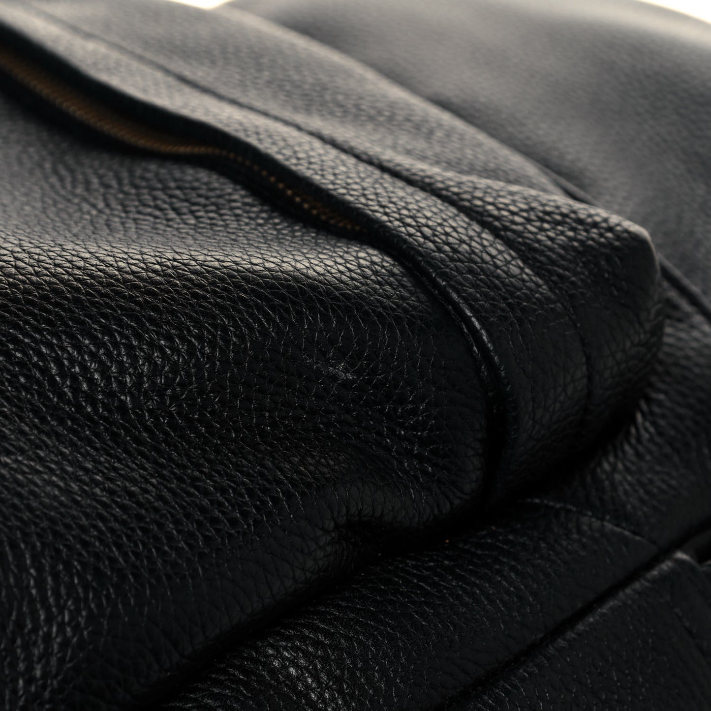 Pebbled Calfskin Varsity Backpack Black