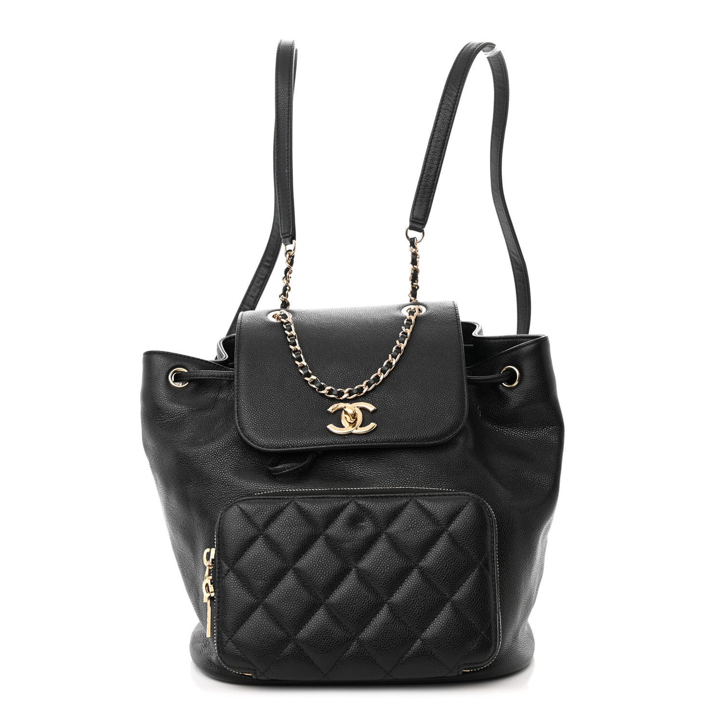 Caviar Quilted Business Affinity Backpack Black