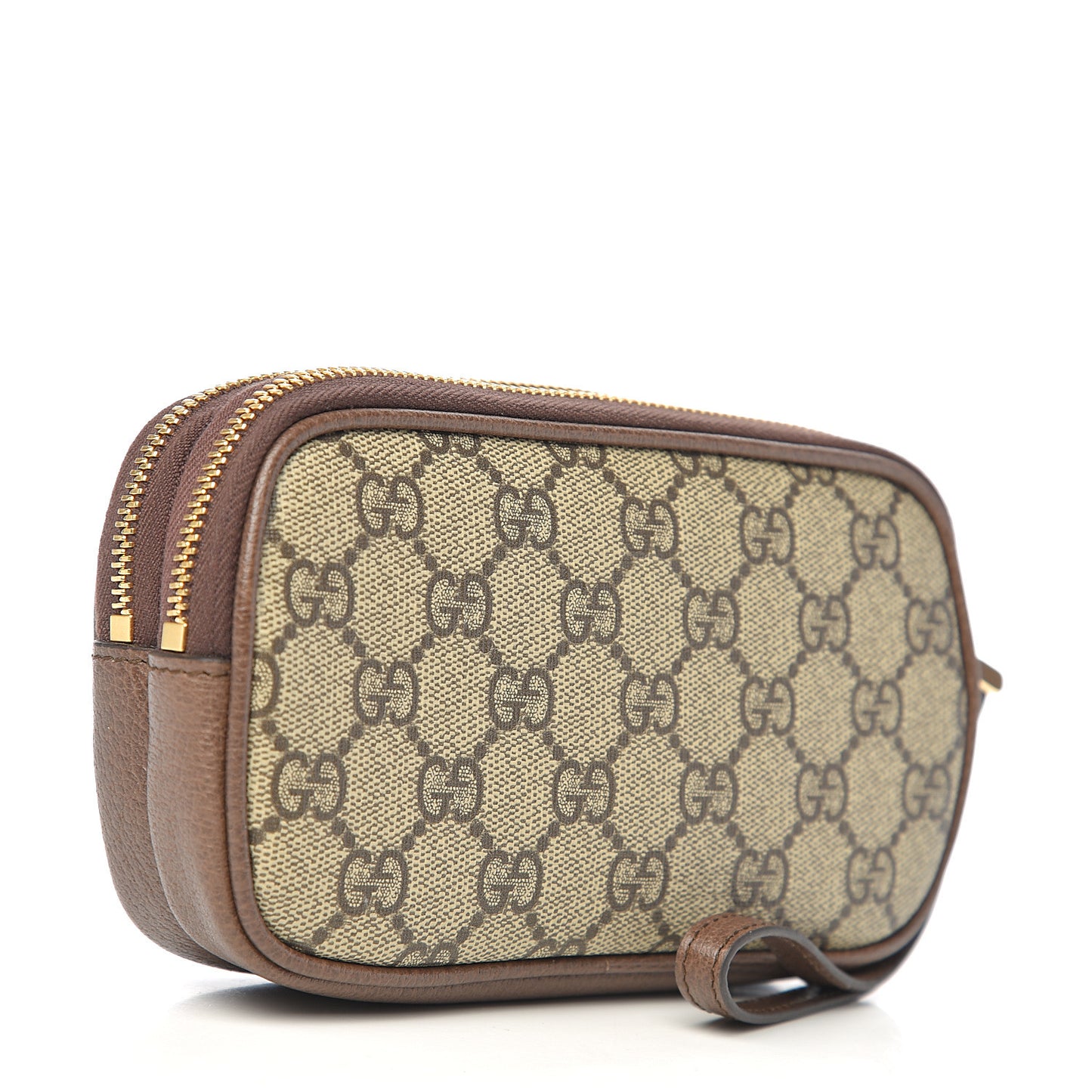 GG Supreme Monogram Web Ophidia Wristlet Beige New Acero