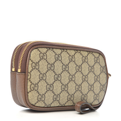 Gucci GG Supreme Monogram Web Ophidia Wristlet Beige New Acero 2 of 7