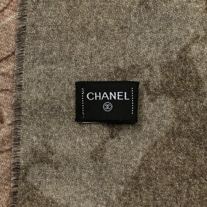 Chanel Cashmere CC Map Reversible Stole Beige 3 of 4