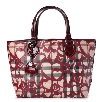 Burberry Nova Check Heart Tote Red 1 of 11