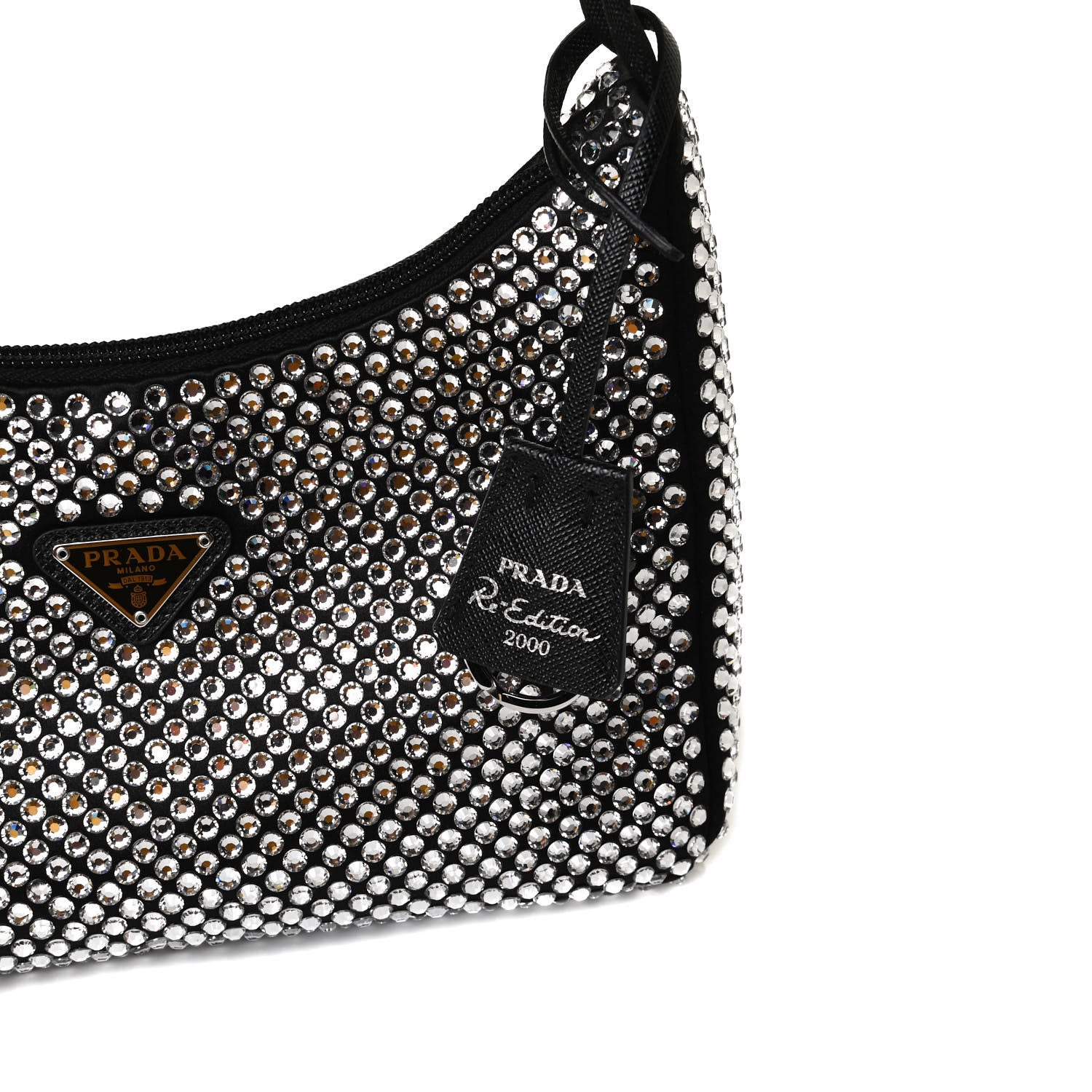 Prada Satin Crystal Mini Re-Edition 2000 Bag Cristal 10 of 11