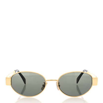 Celine Metal Triomphe 01 Sunglasses CL40235U Gold Green 2 of 7