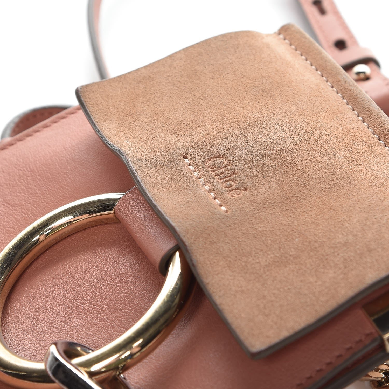 Chloe Suede Calfskin Mini Faye Bracelet Bag Ideal Blush 10 of 11