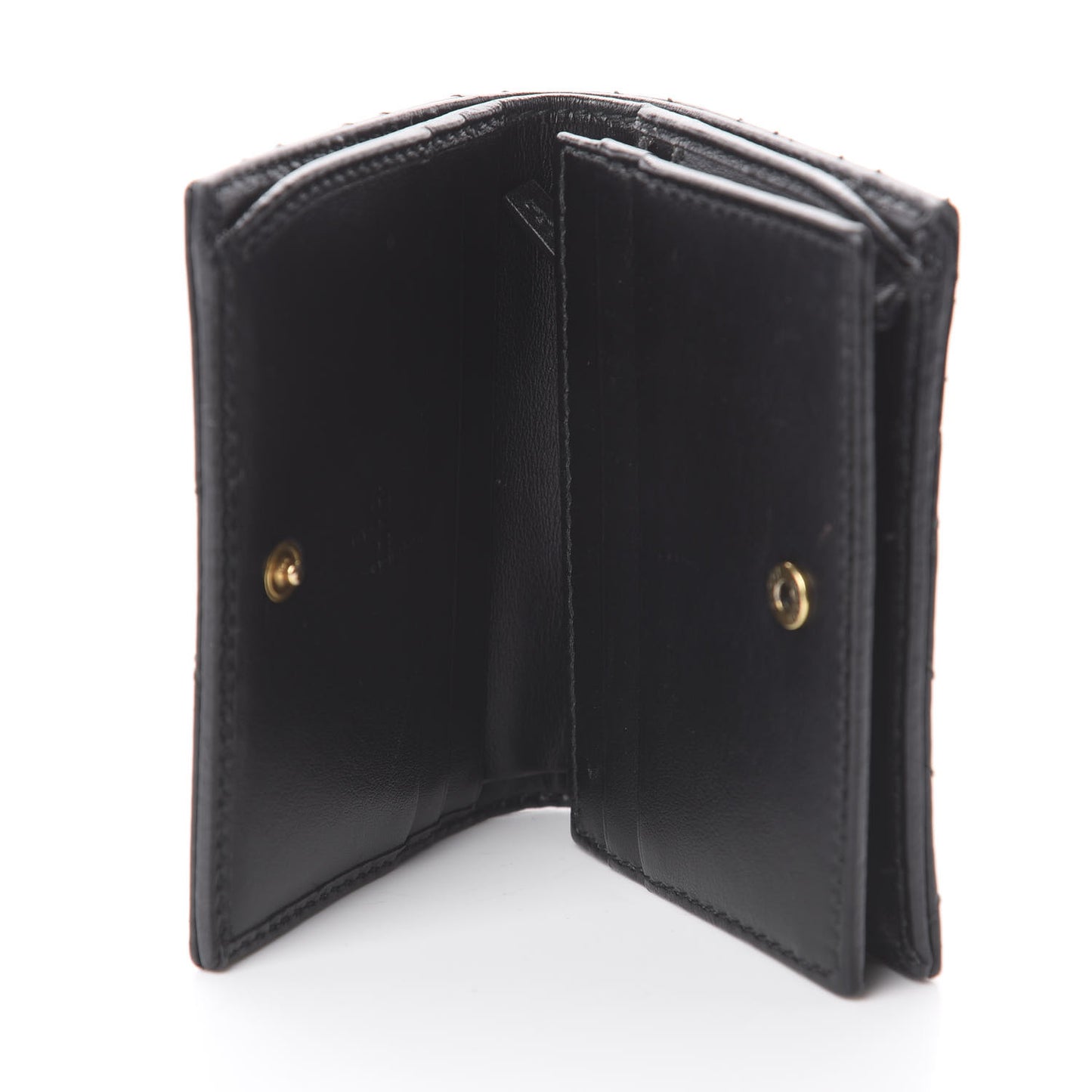 Calfskin Matelasse GG Marmont Card Case Wallet Black