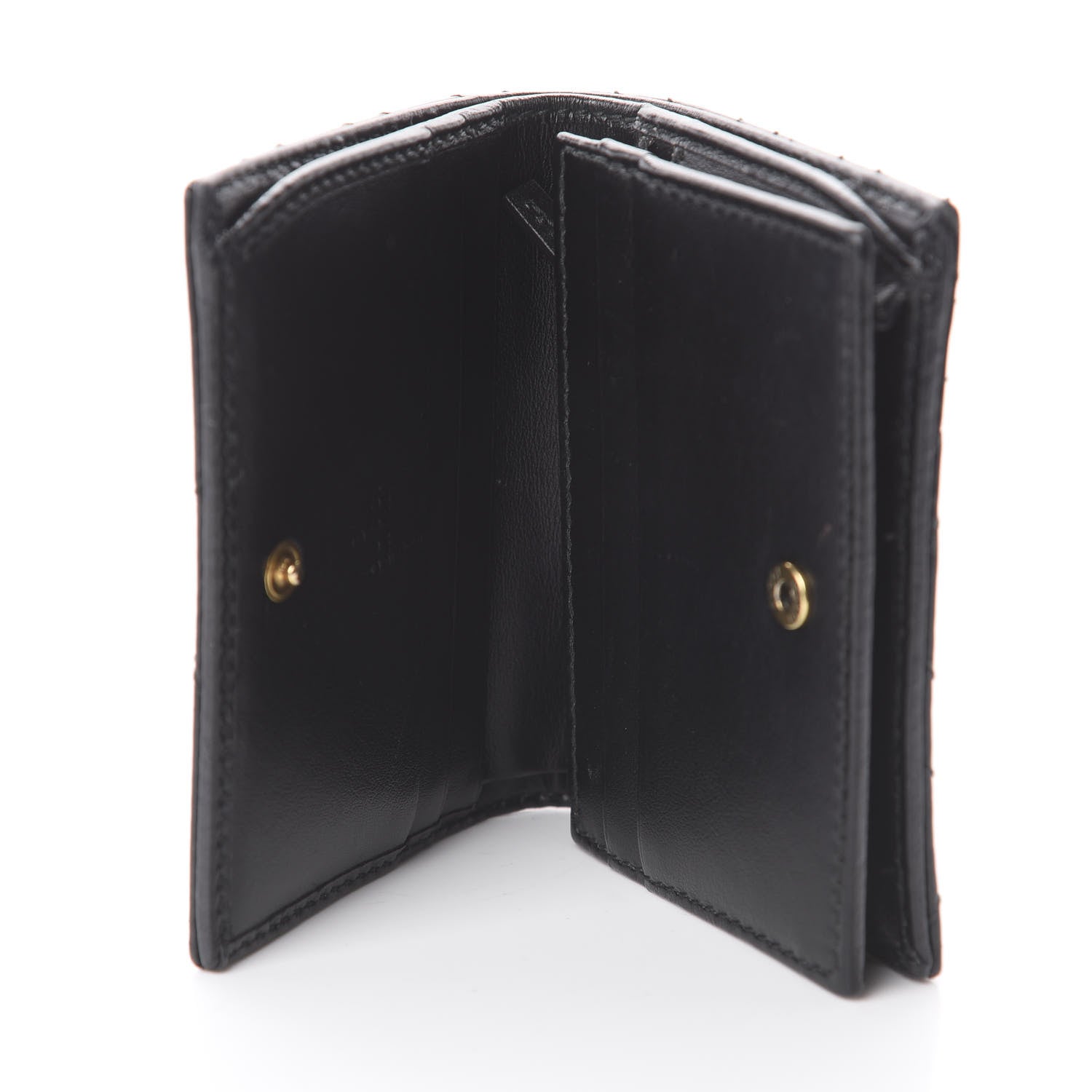 Gucci Calfskin Matelasse GG Marmont Card Case Wallet Black 4 of 5