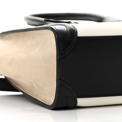 Celine Baby Grained Calfskin Nubuck Nano Tri-Color Luggage White Light Taupe 9 of 11