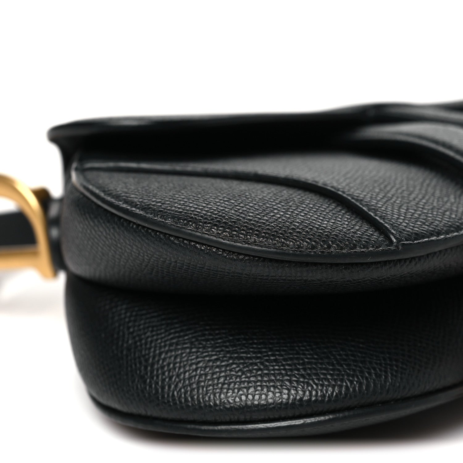 Christian Dior Grained Calfskin Mini Saddle Bag Black 8 of 10
