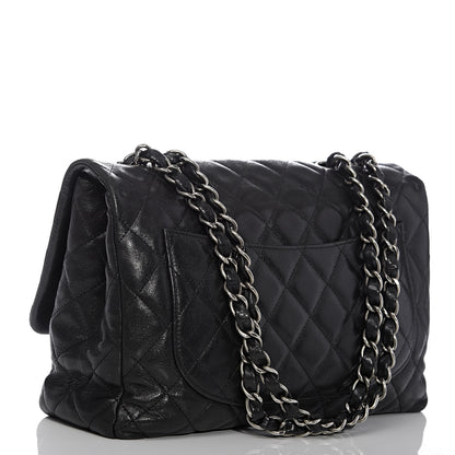 Chanel Washed Lambskin Quilted Jumbo Hybrid Reissue Flap Black 3 of 10