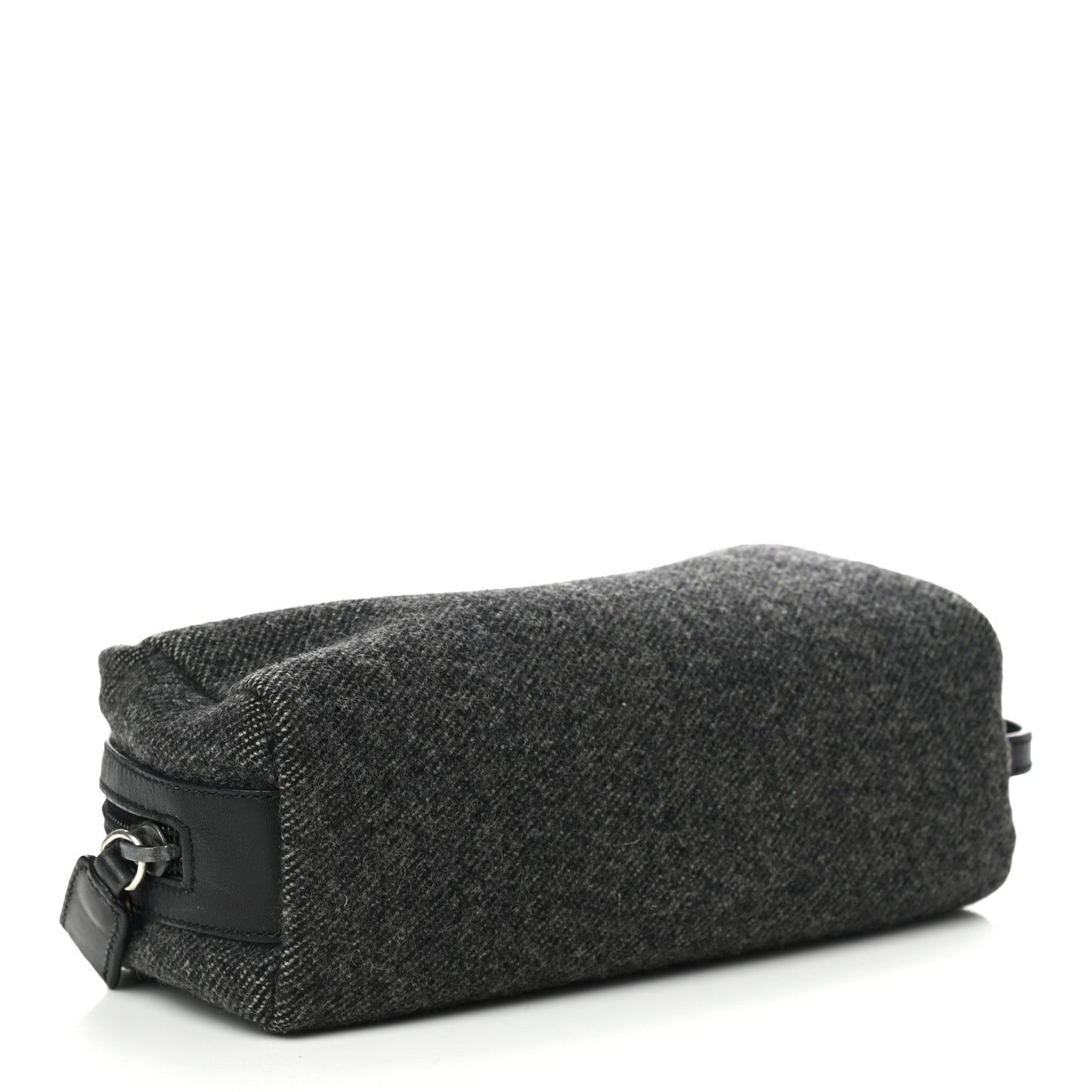 Wool Cosmetic Pouch Grey