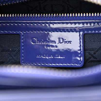 Christian Dior Patent Cannage Medium Lady Dior Blue 6 of 12