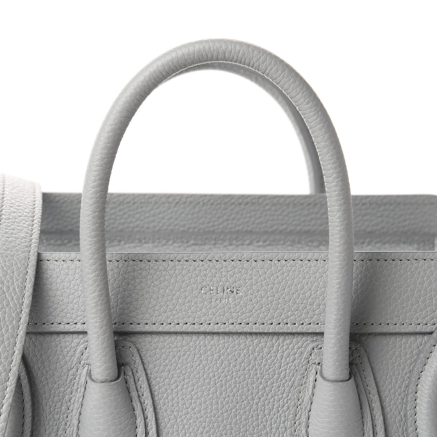 Drummed Calfskin Nano Luggage Mineral