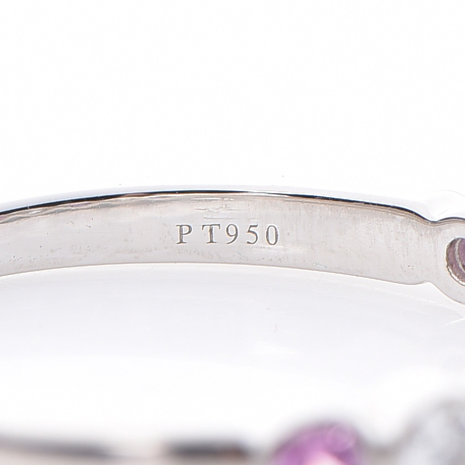 Tiffany Platinum Diamond Pink Sapphire Jazz Ring 52.5 6.25 7 of 8