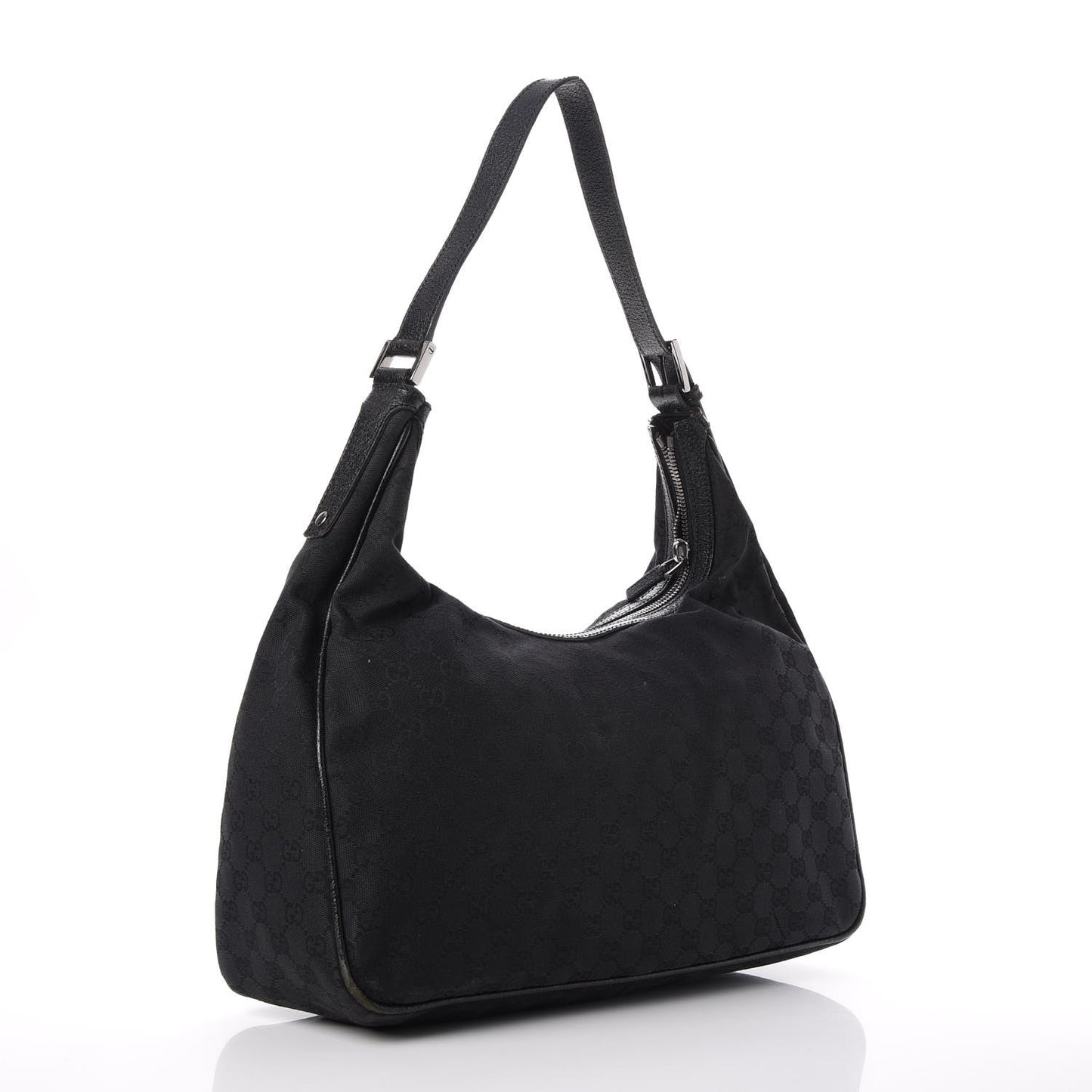 Monogram Front Pocket Hobo Black