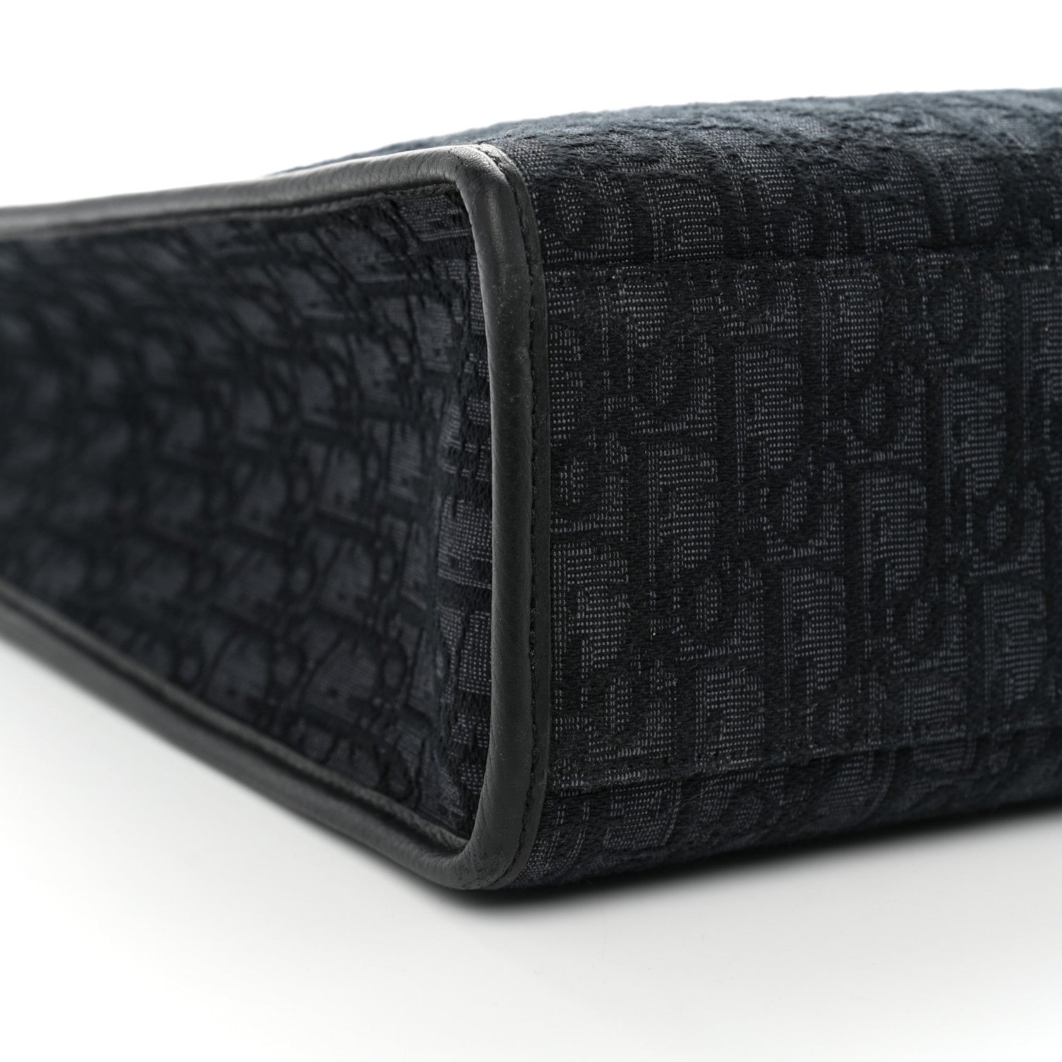 Christian Dior Grained Calfskin Oblique Jacquard Safari Tote  Black 9 of 11