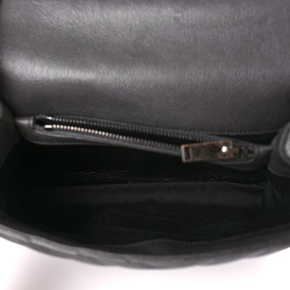 Saint Laurent Sheepskin Matelasse Chevron Monogram Medium College Bag Light Coal 5 of 10